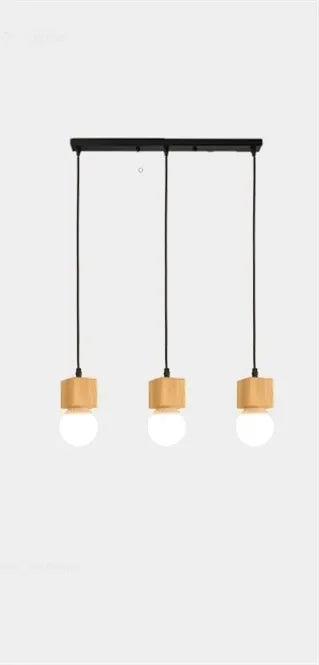 suspension vintage en bois de chêne design moderne