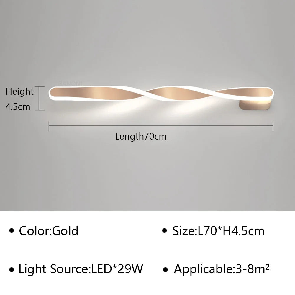 Applique murale LED moderne pour chambre à coucher