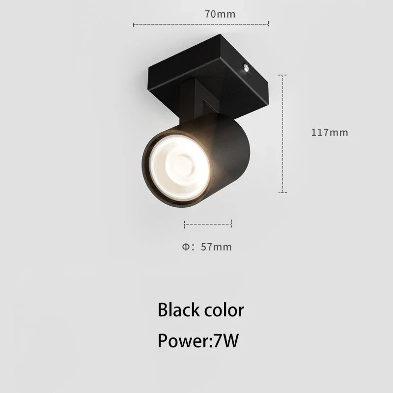 projecteur led gu10 montage surface angle réglable aluminium foco