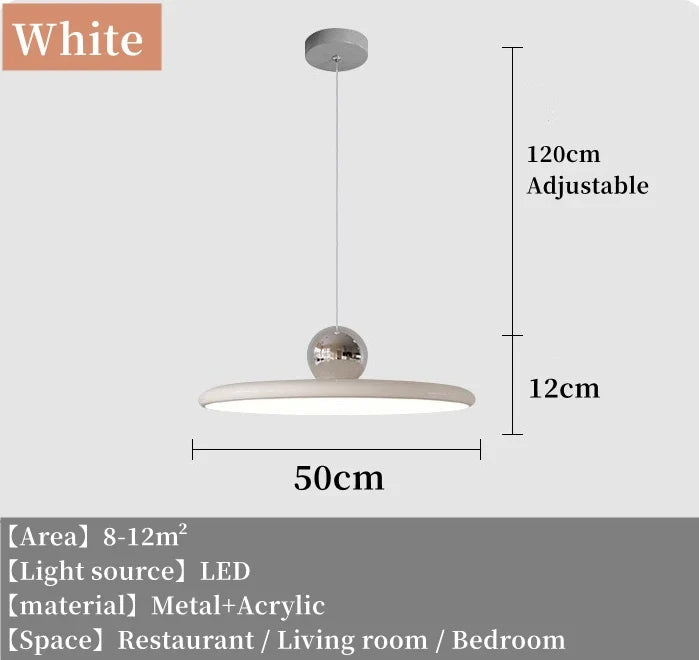 Rétro médiéval Bauhaus soucoupe volante suspension Restaurant salon étude lustre créatif LED lampe de décoration intérieure