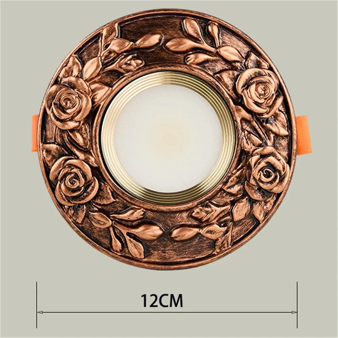 plafonnier led style industriel rétro résine bronze œil de vache intégré