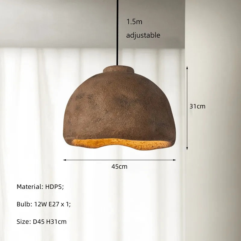 Nordique wabi-sabi vent suspension LED lumières lustre Restaurant Bar Loft salle à manger décor à la maison chambre chevet suspension luminaire