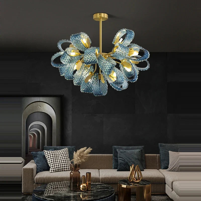 lustre led cristal suspension éclairage luminaire lampara