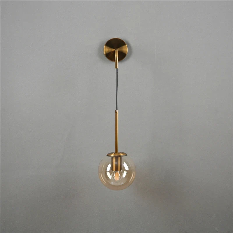 applique murale led vintage post-moderne boule de verre nordique
