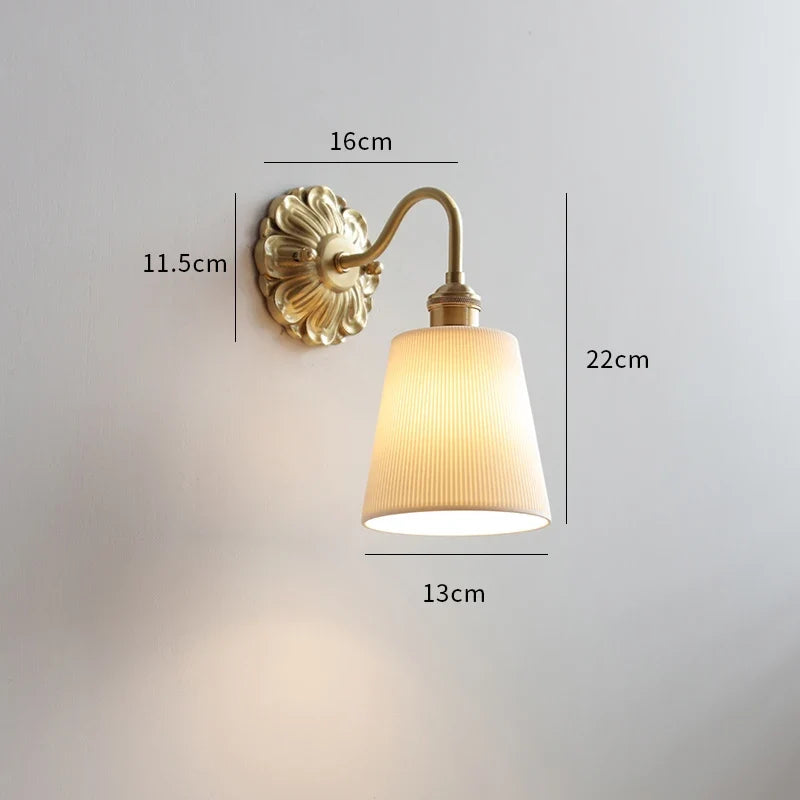 applique led verre gris fumé cuivre moderne intérieur