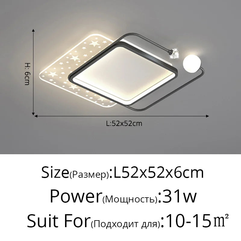 plafonnier led doré style nordique créatif pour toute la maison