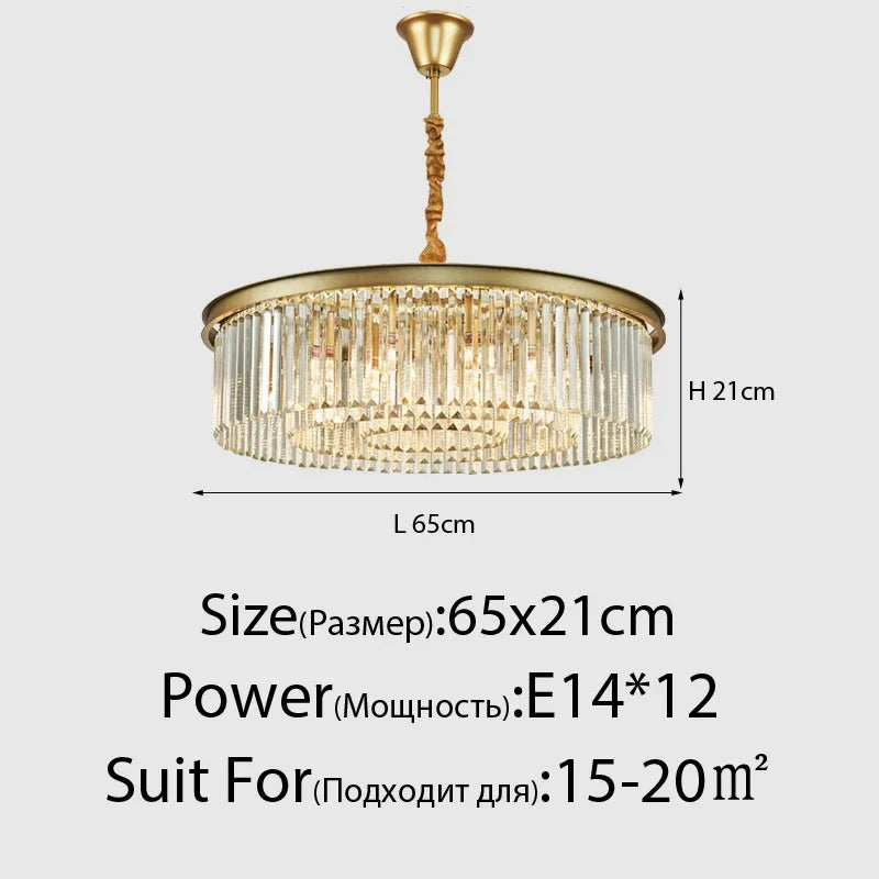 lustre moderne en cristal style nordique vintage pour intérieur élégant