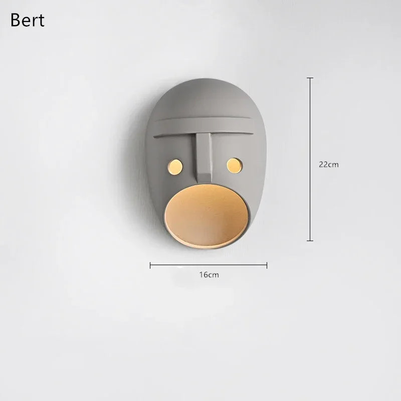 applique murale moderne design néerlandais en résine avec éclairage led