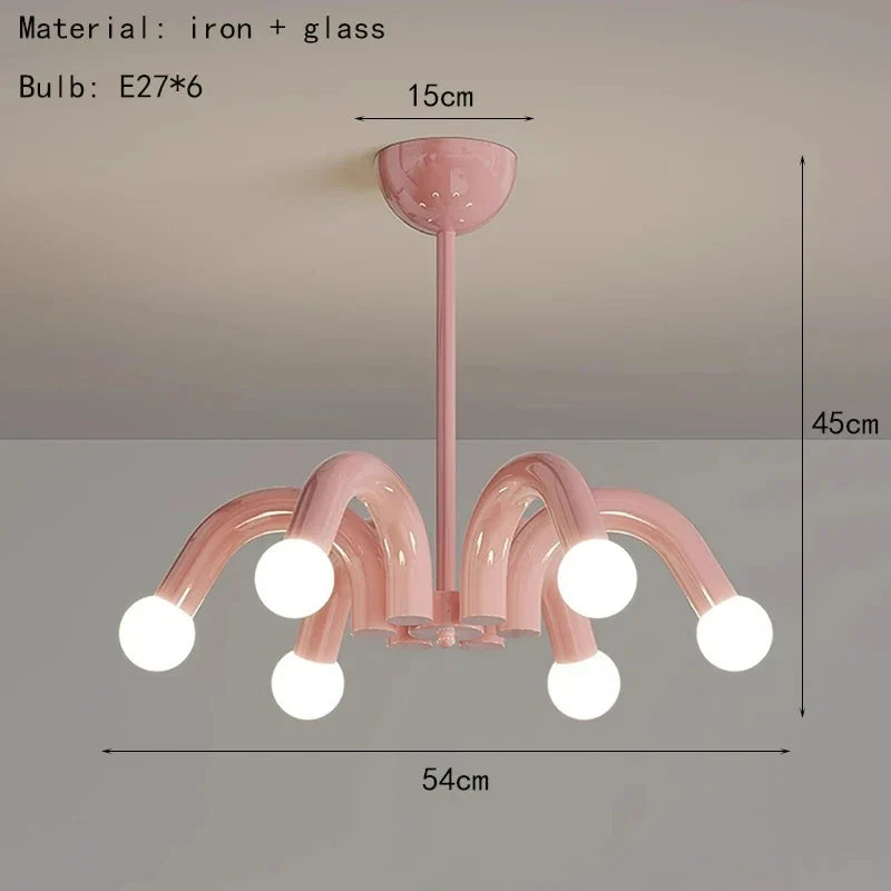lustre nordique à led style art déco pour décoration élégante