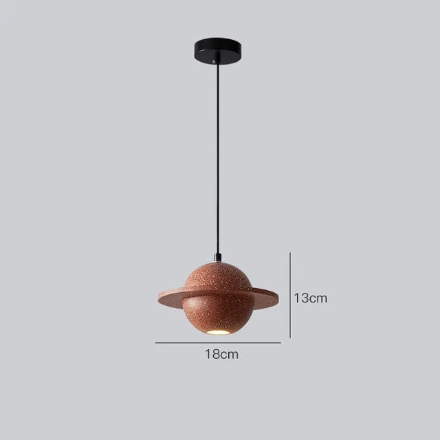 2024  New Hot Sale Resin Planet Pendant Lamp For Living Dining Room Restaurant Store Suspension Indoor Lighting Decor Luminaire