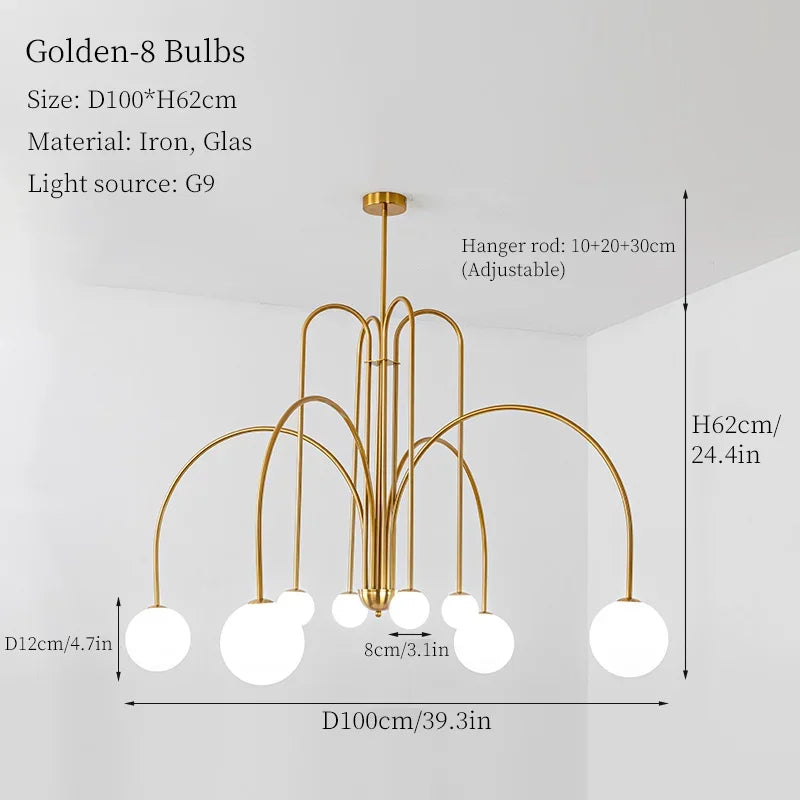 suspension led style italien pour décoration moderne et élégante