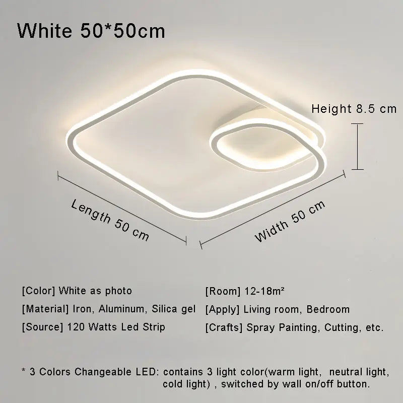 plafonnier led moderne pour éclairage intérieur décoratif