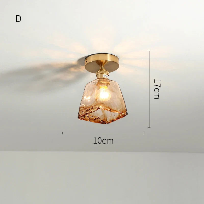 plafonnier led en verre design nordique industriel décoratif