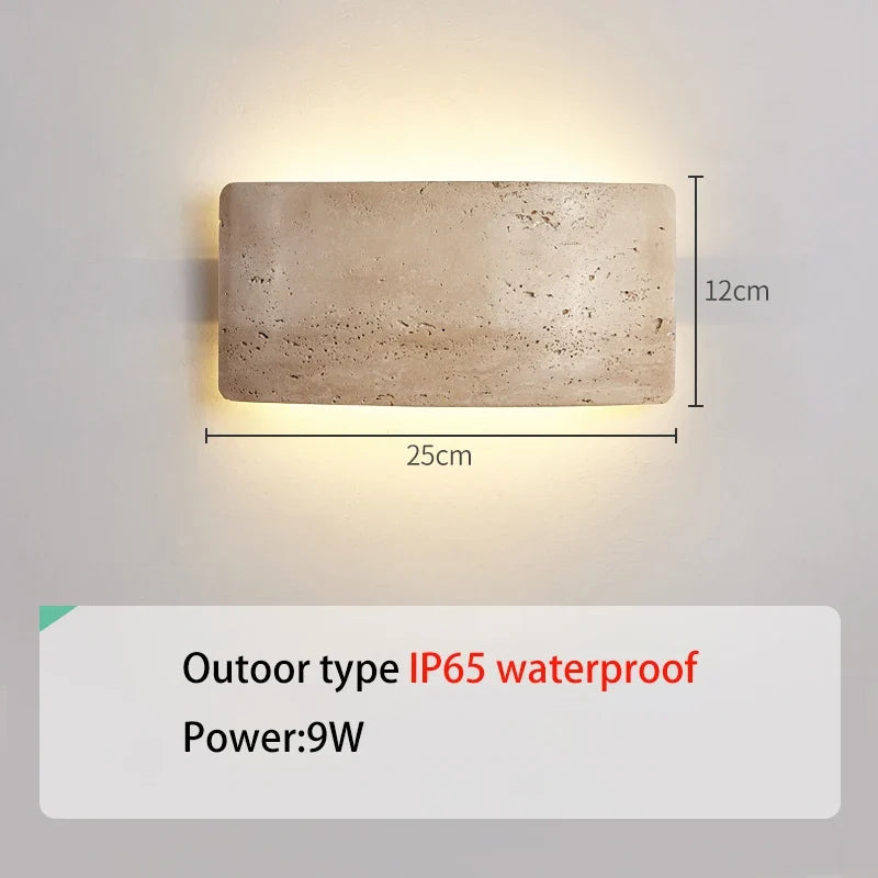 applique murale led wabi-sabi étanche pour jardin et intérieur