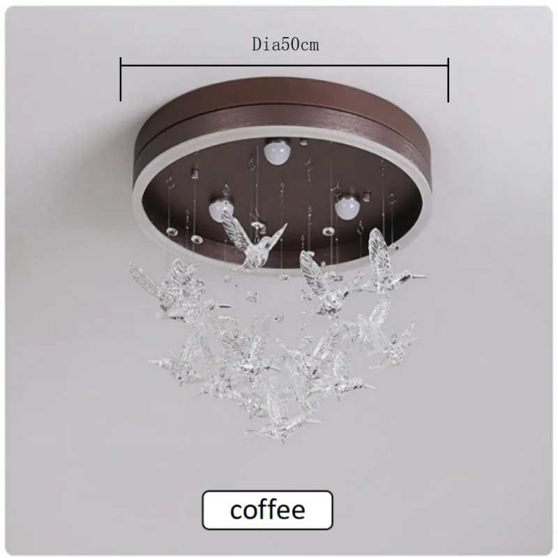 lustre led en cristal créatif chaud et romantique moderne