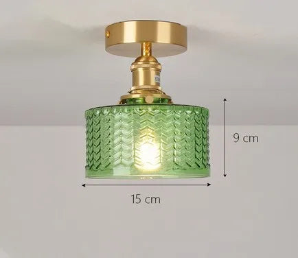 plafonnier moderne en verre pour intérieur et extérieur lumineux