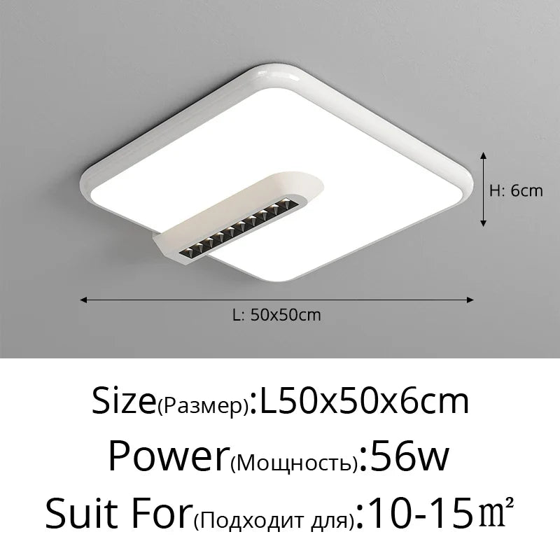 plafonnier led moderne avec télécommande pour décoration