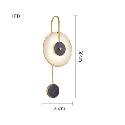 applique murale led moderne en marbre style internet pour hôtel et café