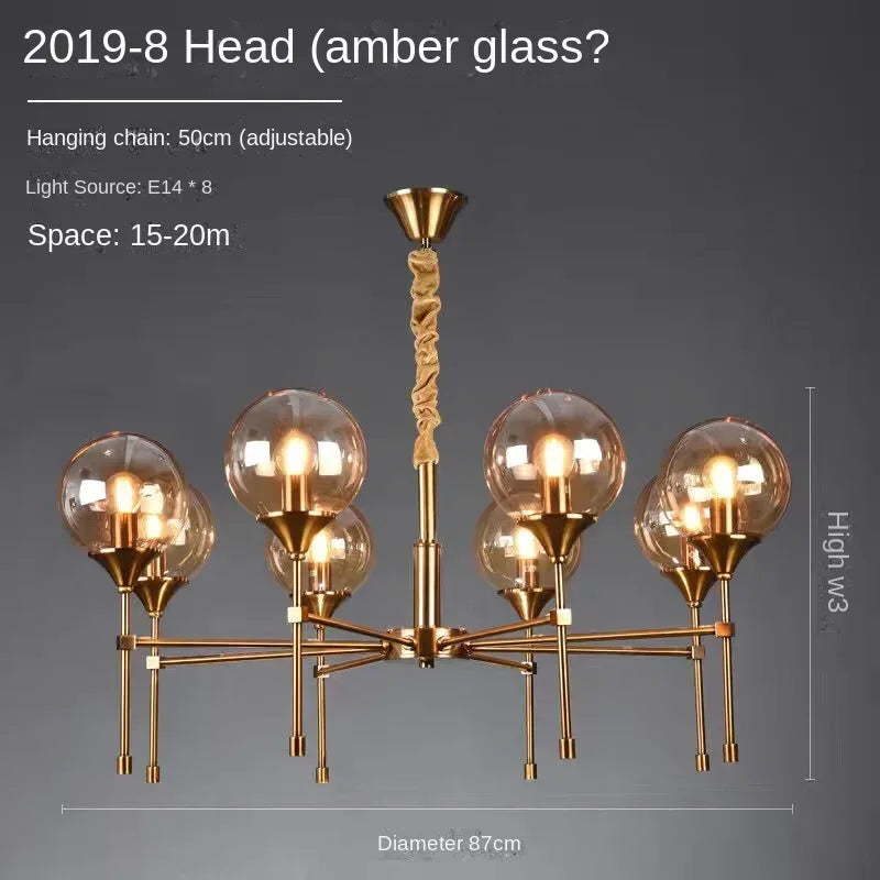 lustre moderne nordique design élégant pour éclairage d'ambiance