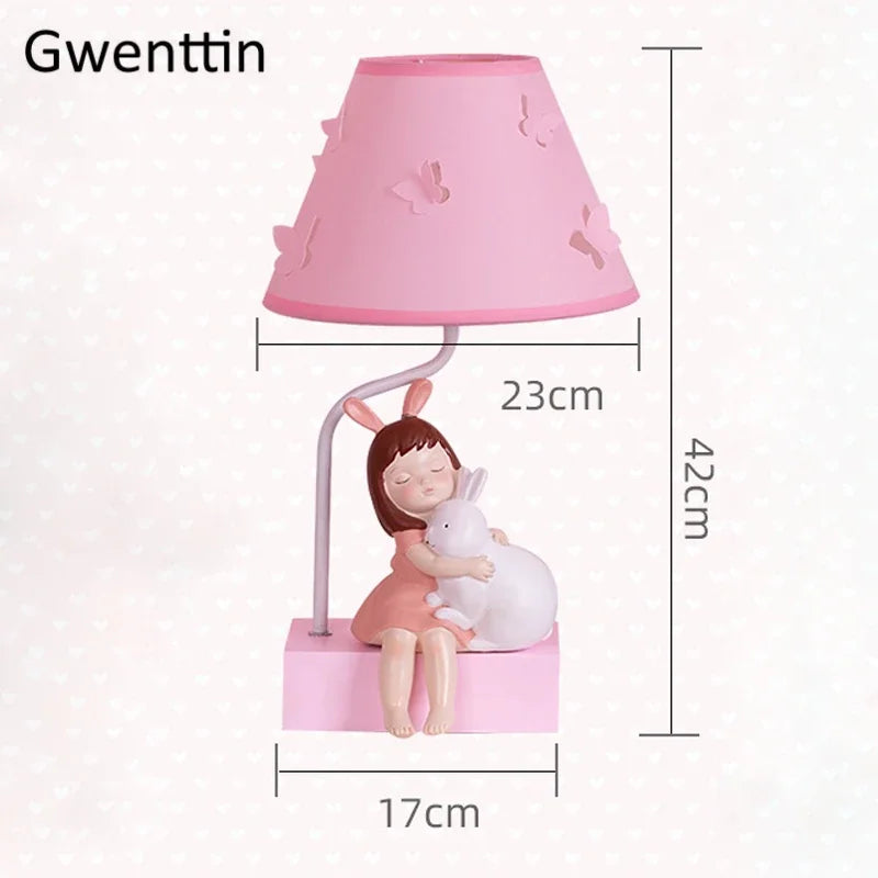 lampe à poser papillon lapin décoration moderne pour chambre