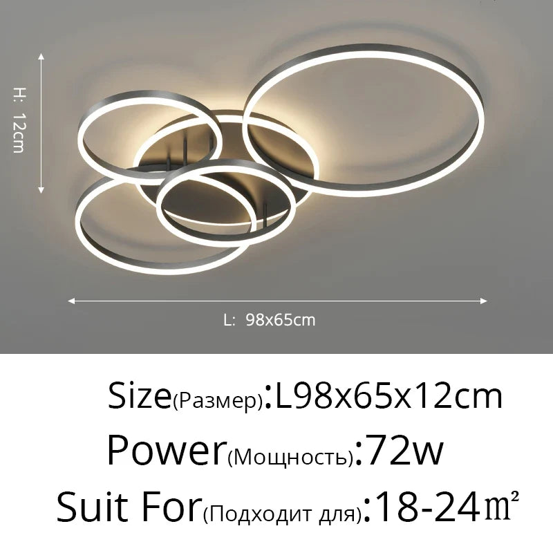 lustre led moderne minimaliste à intensité variable pour éclairage intérieur