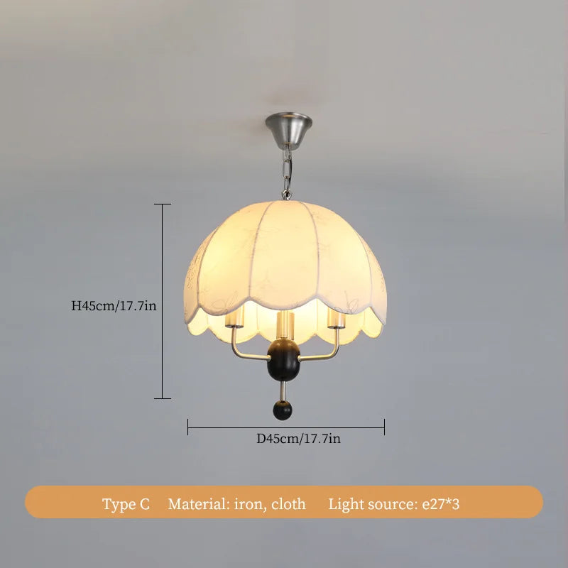 lustre en tissu de luxe français pour décoration intérieure