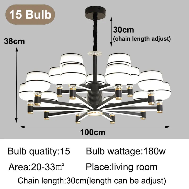 lustre moderne led design nordique pour intérieur élégant