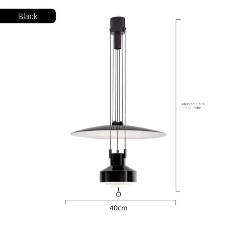 Nordic Creative LED Restaurant Stretching UFO Pendant Light Modern and Simple Vintage Dining Table and Bar Adjustable Ring Light