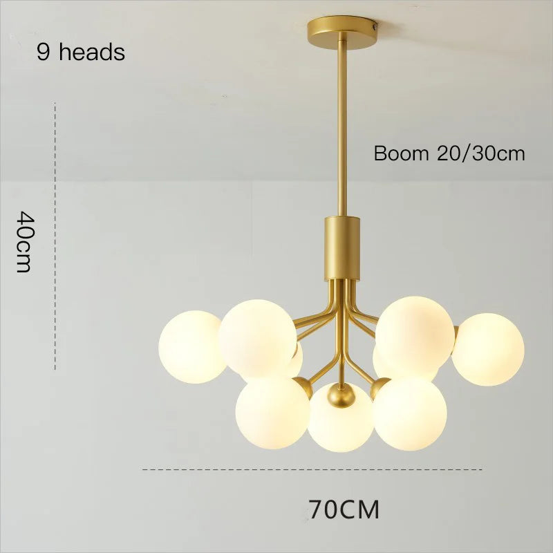 lustre boule de verre design pour intérieur moderne