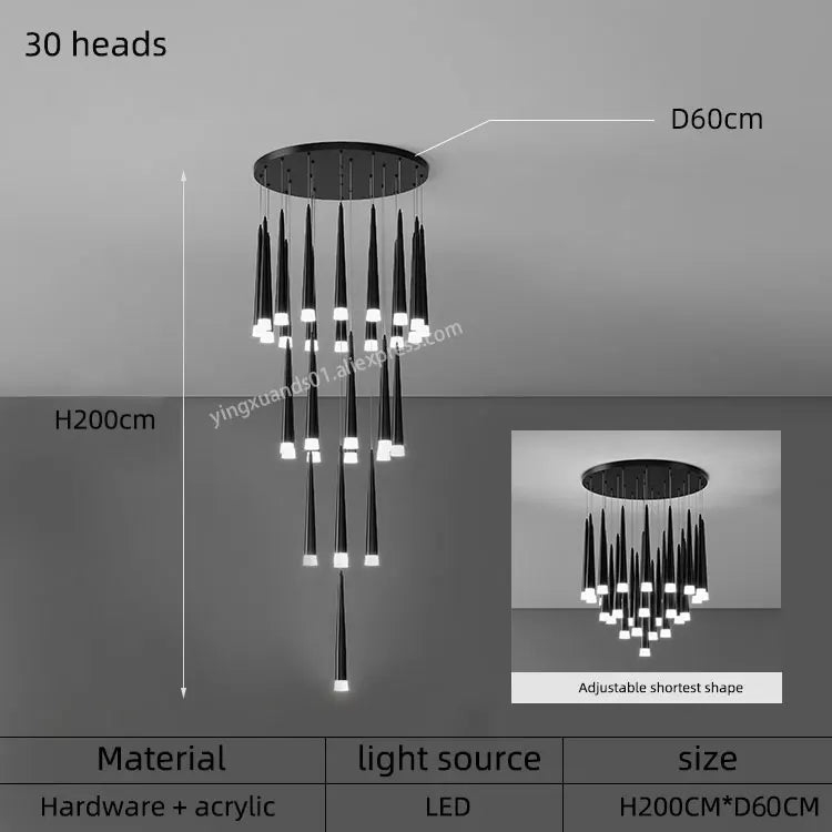 lustre suspendu moderne à LED pour intérieur contemporain