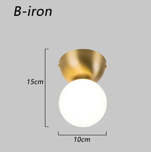 plafonnier en laiton éclairage intérieur nordique simple décoratif