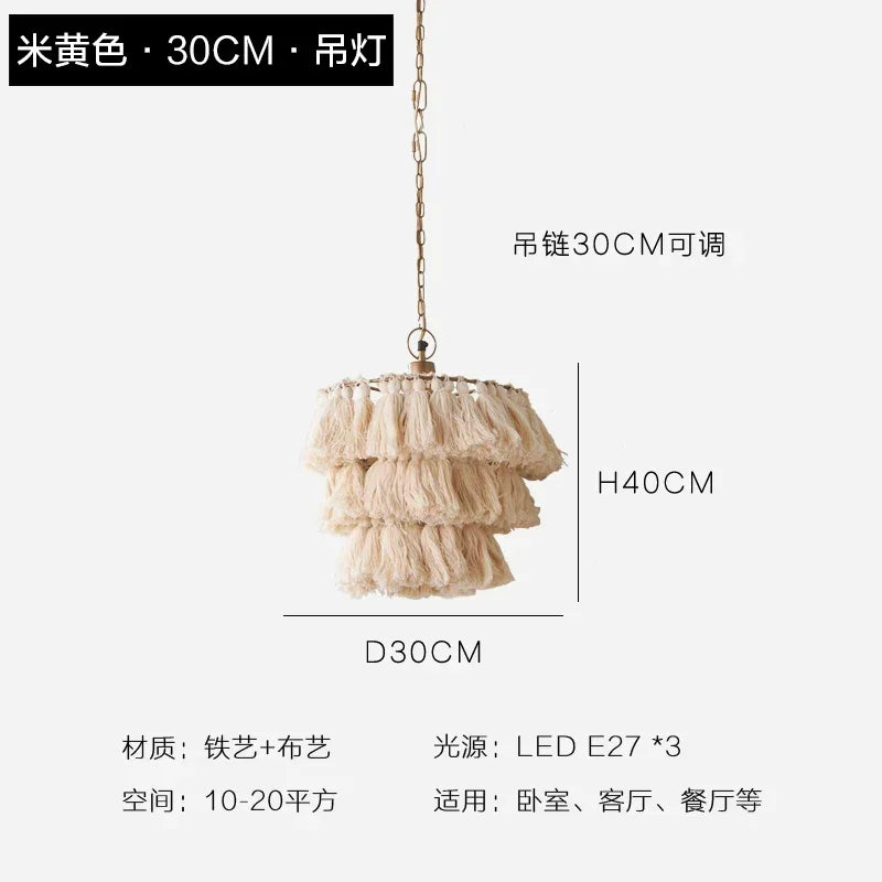lustre bohème vintage tissé créatif pour intérieur élégant