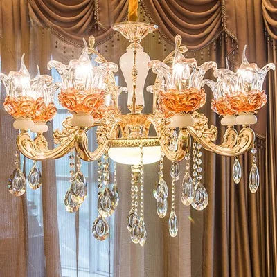 lustre de luxe en cristaux pour décoration élégante créative