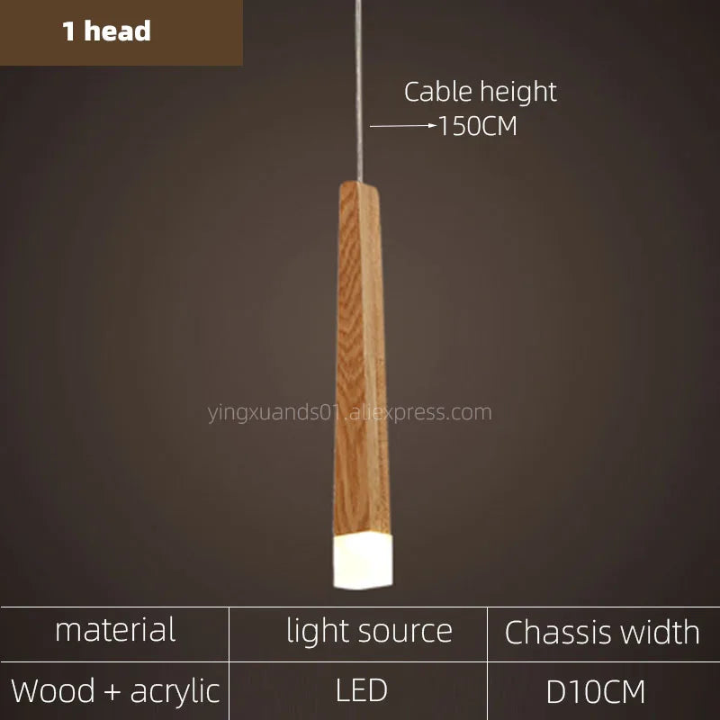 lustre suspendu moderne en bois pour tous les espaces