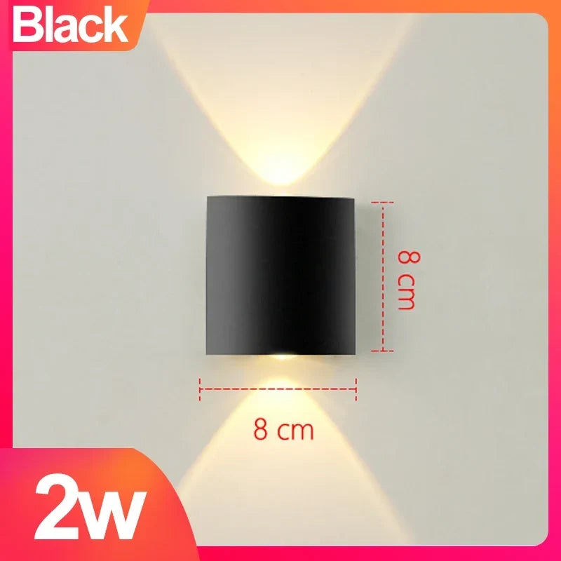 applique murale led extérieur étanche aluminium haut bas zbw0010