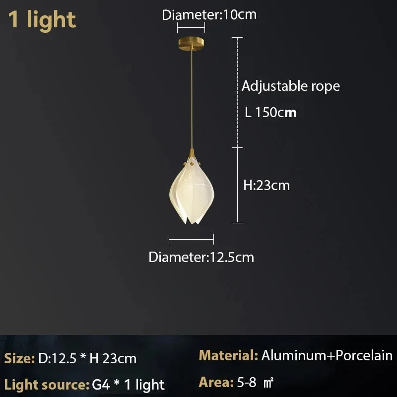 suspension magnolia pour décoration intérieure et éclairage élégant