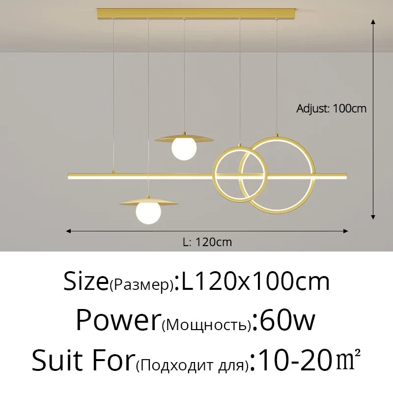 lustre nordique géométrique créatif pour restaurants et bars