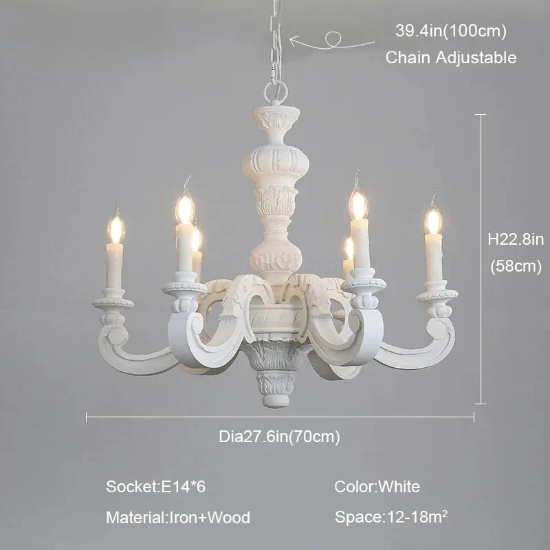 lustre en bois sculpté et verre de murano rétro élégant