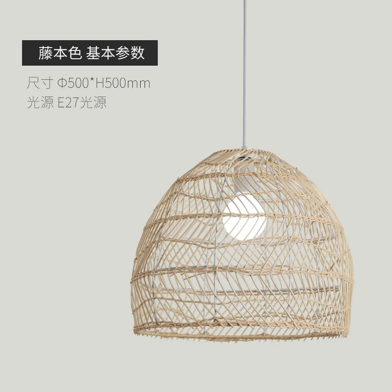 suspension en rotin naturel pour décoration intérieure élégante