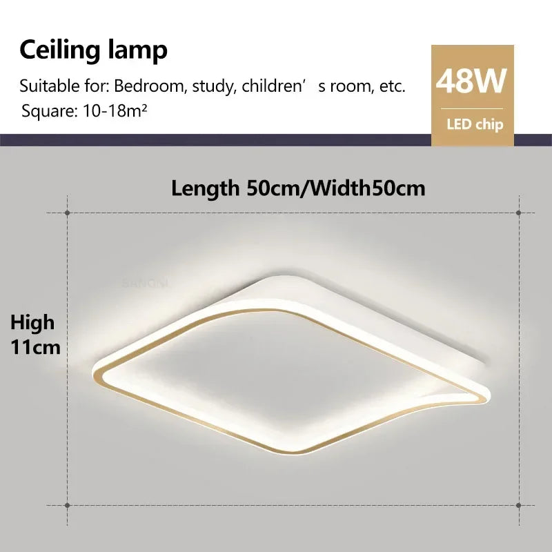 lustre moderne à leds pour décoration intérieure