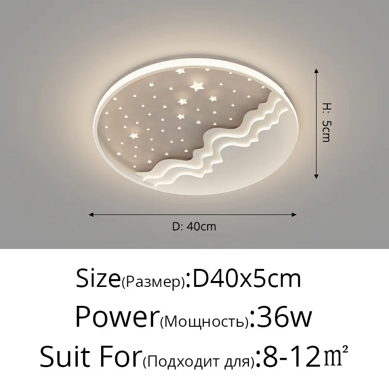 Modern Circular LED Chandelier Installed On The Ceiling, Interior Bedroom, Living Room Decorative Light, Creative Lighting