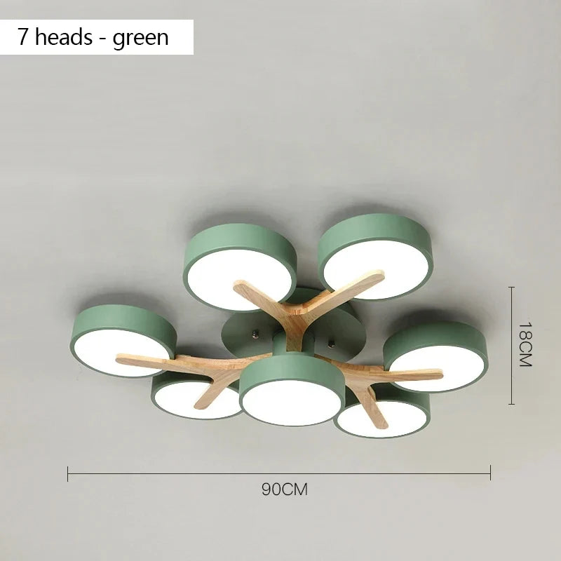 lustre moderne en bois pour décoration intérieure nordique lumineux