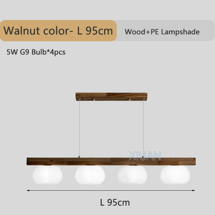 suspension moderne en bois naturel lustre en forme de coton