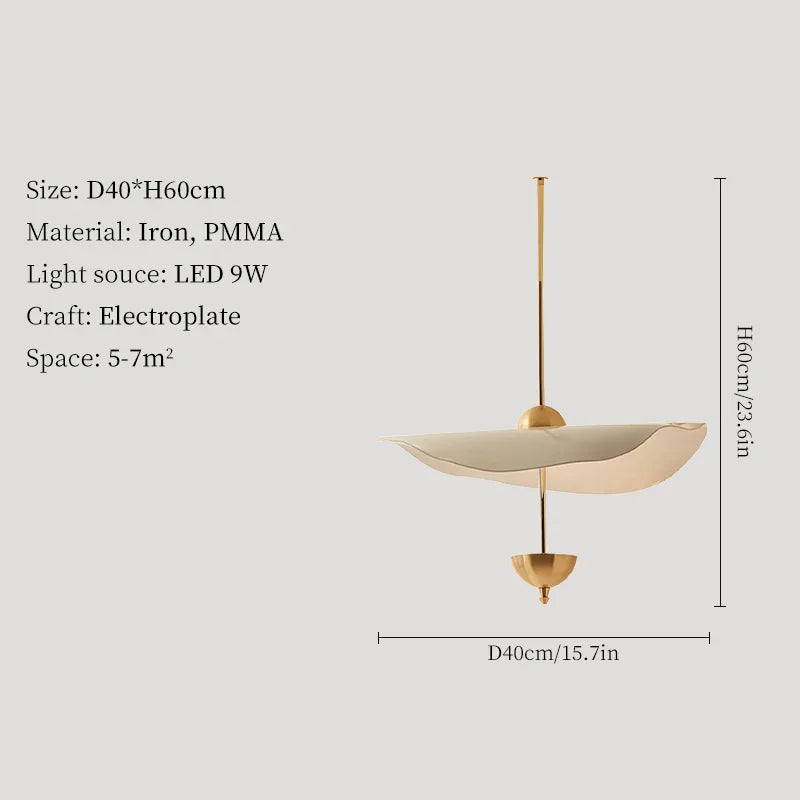 suspension moderne en led pour décoration intérieure élégante