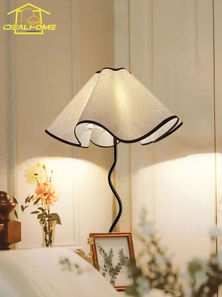 lampadaire moderne en tissu à motif floral nordique