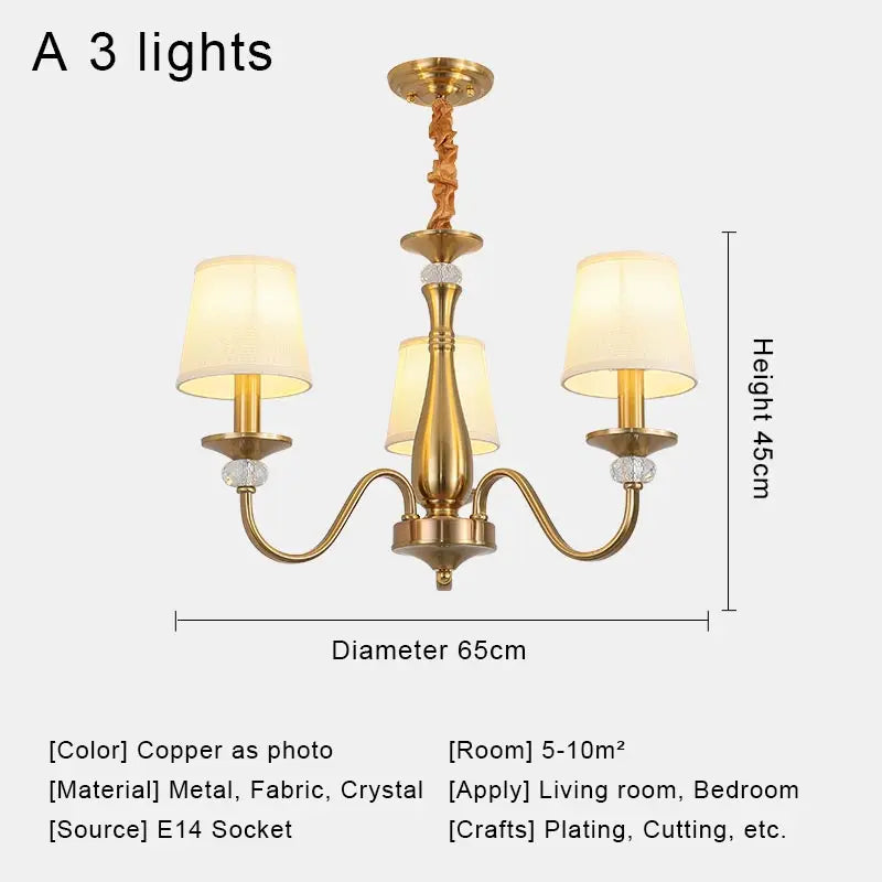 lustre rétro en tissu pour décoration intérieure campagne