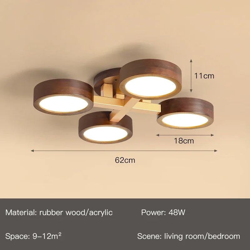 lustre moderne nordique design en bois pour intérieur contemporain