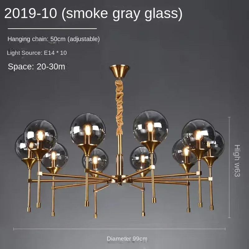 lustre moderne nordique design élégant pour éclairage d'ambiance