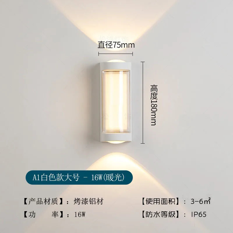 applique murale moderne led extérieure étanche pour jardin et couloir