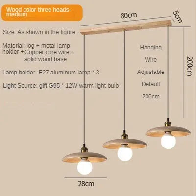 suspension en bois massif pour décoration intérieure moderne
